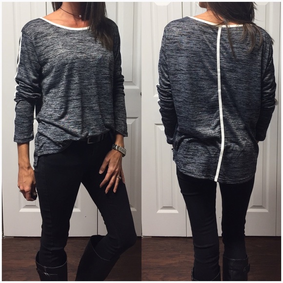 Black & Charcoal Flecked Pullover - Picture 3 of 4