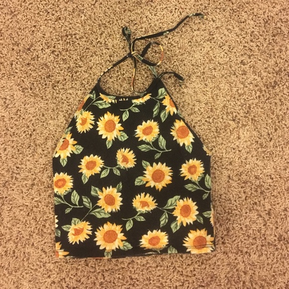 Sunflower halter top