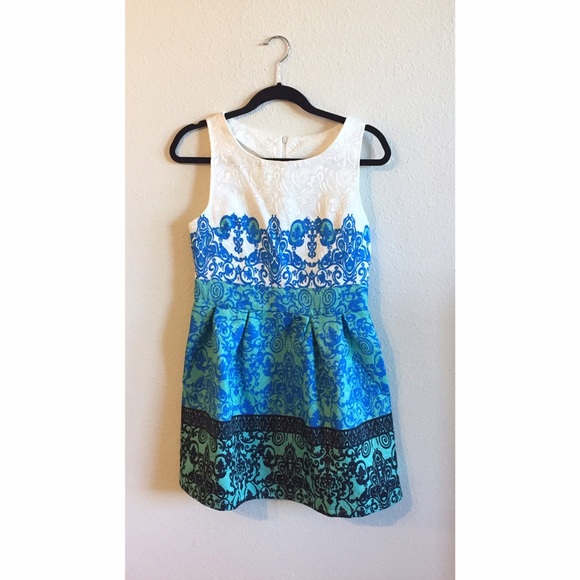 Vibrant Patterned Embossed Dress - image 2