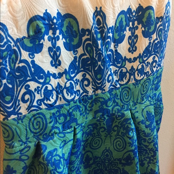 Vibrant Patterned Embossed Dress - image 3