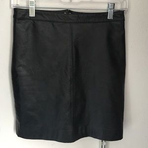 Leather thrift skirt