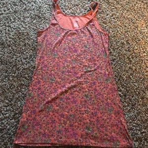 Orange floral tank top