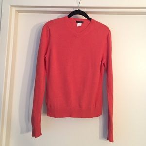 J. Crew V-Neck Sweater, Salmon, Medium
