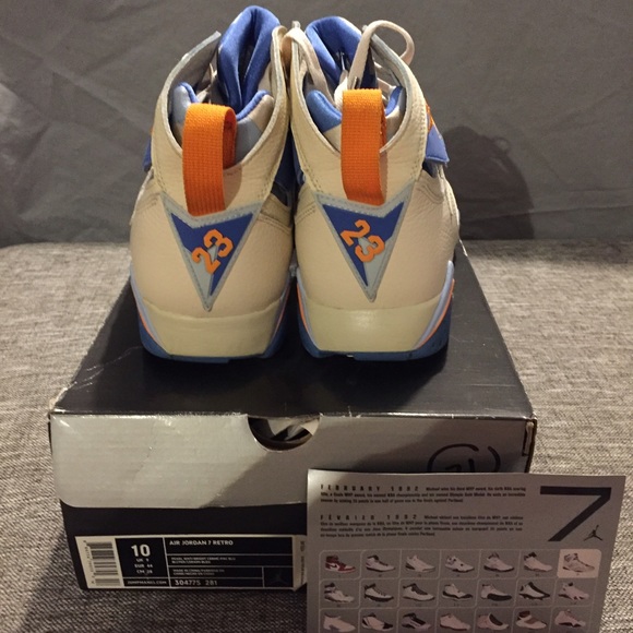 Nike Air Jordan IIV 7 - Pacific Blue - Cream - Picture 3 of 4