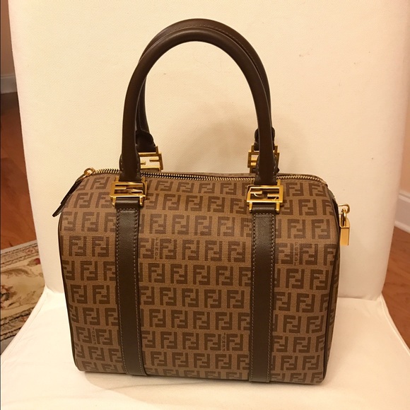 SOLD! NWOT Fendi Zucchino Boston Bag