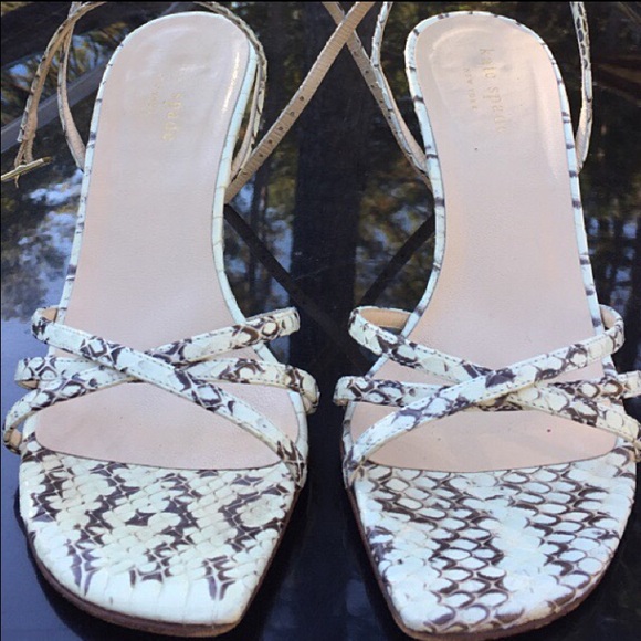 Kate spade snakeskin wedges