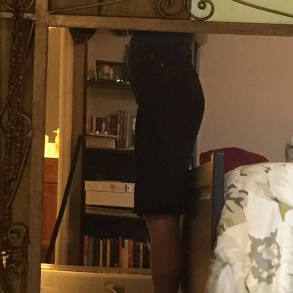 Ralph Lauren black jean knee length skirt.