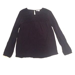 Anthropologist Meadow Rue Long Sleeve Blouse