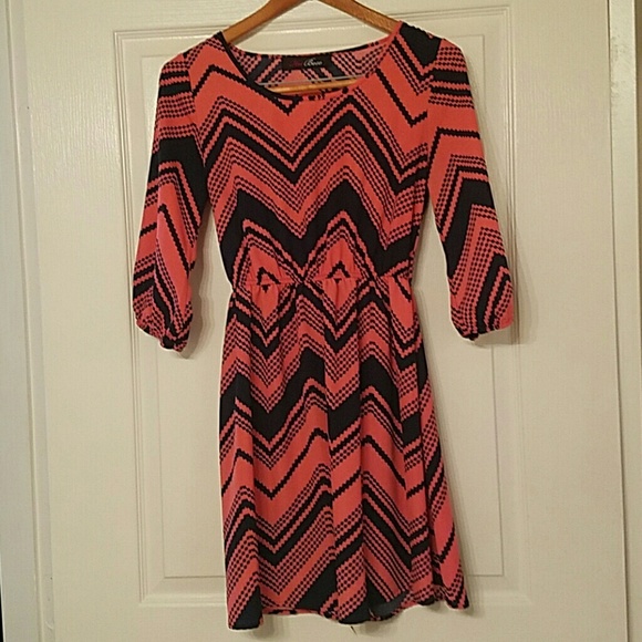 Chevron print 3/4 sleeve