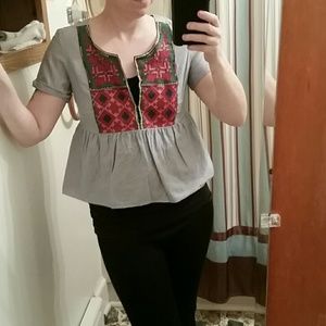 Mexican design crop top