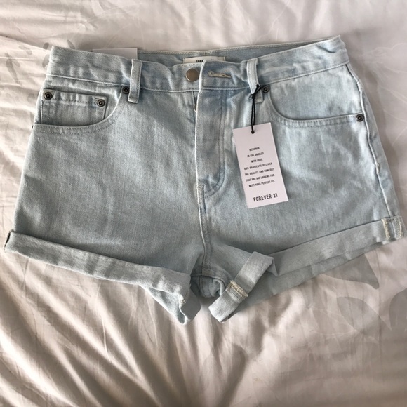High rise jean shorts