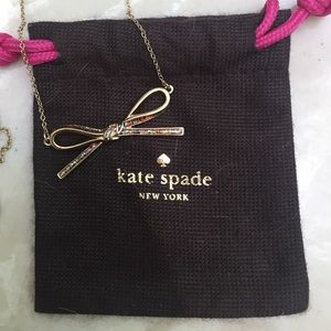 Kate spade glitter bow necklace