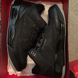 Air Jordan retro 3 black flip