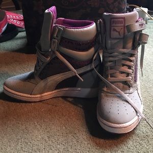 Puma Fashion High Top Wedges - women's size 6.5