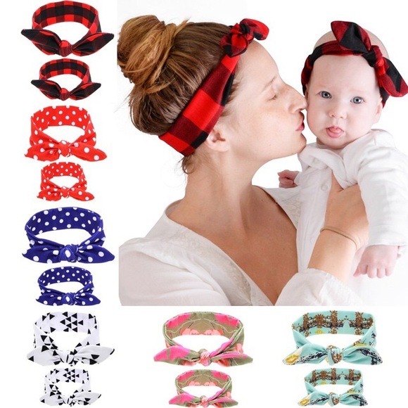 Mommy & Me Tie Headband Set - Picture 2 of 3