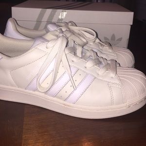 Custom off-white/white adidas superstars