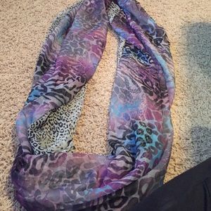 Purple cheetah scarf