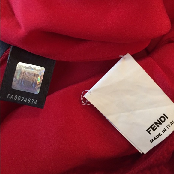 FENDI Textured Red Sheath, Sz 4 | NWT - Picture 7 of 8