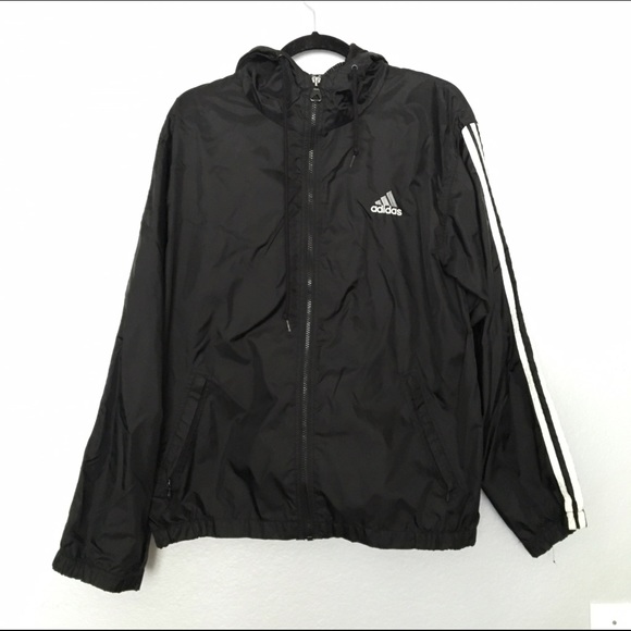 Adidas Black Windbreaker Jacket