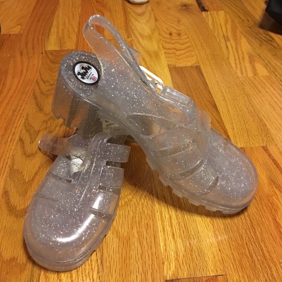 Unused jelly sparkle shoes