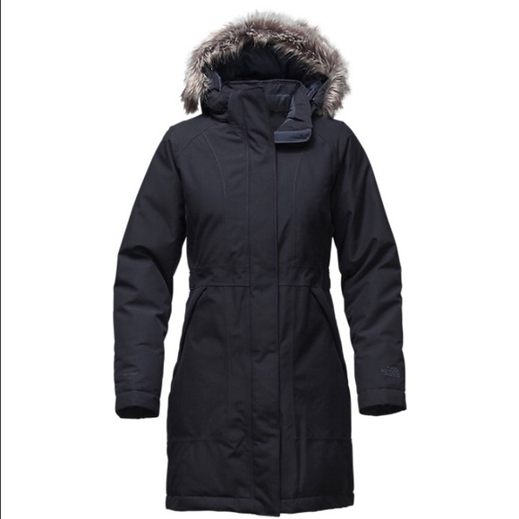 North face long warm coat