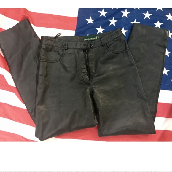 Genuine Leather Biker Pants - Picture 3 of 5