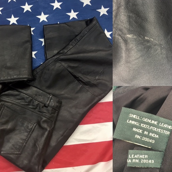Genuine Leather Biker Pants - Picture 5 of 5