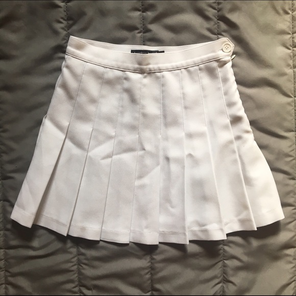 American Apparel White Tennis Skirt