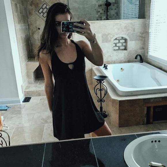 Black key hole dress