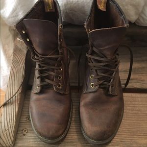 Dark brown Doc Martins