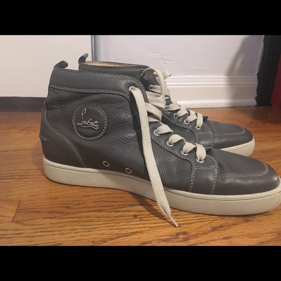 Christian Louboutin Grey Leather High Top