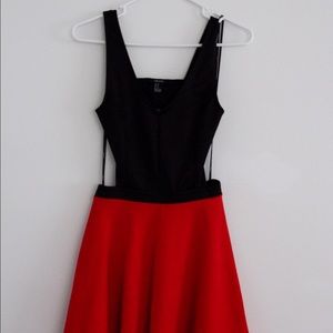 Dress with cut out sides and back