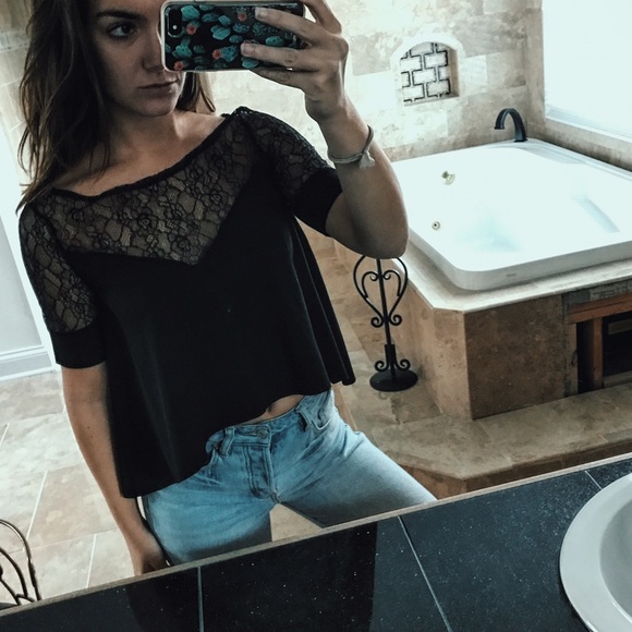 Black lace top