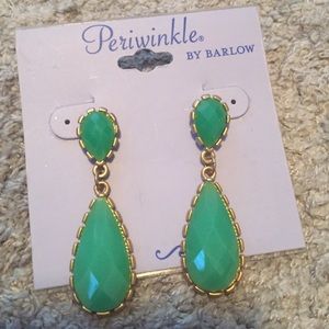 Fun green teardrop earrings