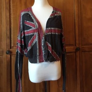 Arizona Jeans Cropped Cardigan Sweater | Size L