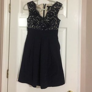 Navy Blue Laced Dress