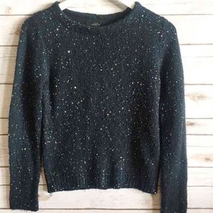 ZARA Midnight Colorful Sequins Sweater