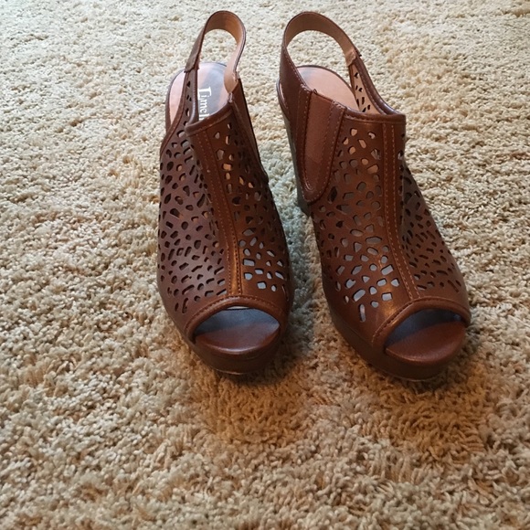 Brown wedges worn once!