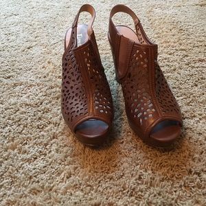 Brown wedges worn once!