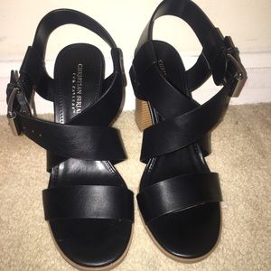 🔵Brand new black sandals Sz 8