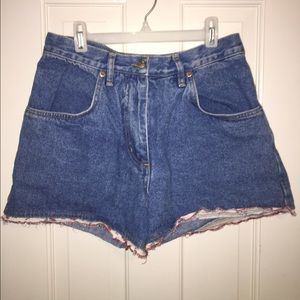 High waited jean shorts