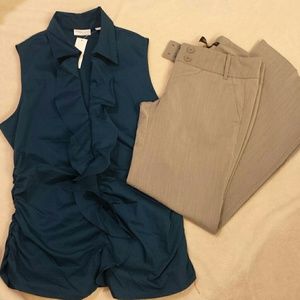 NWT NY&C ruffled top