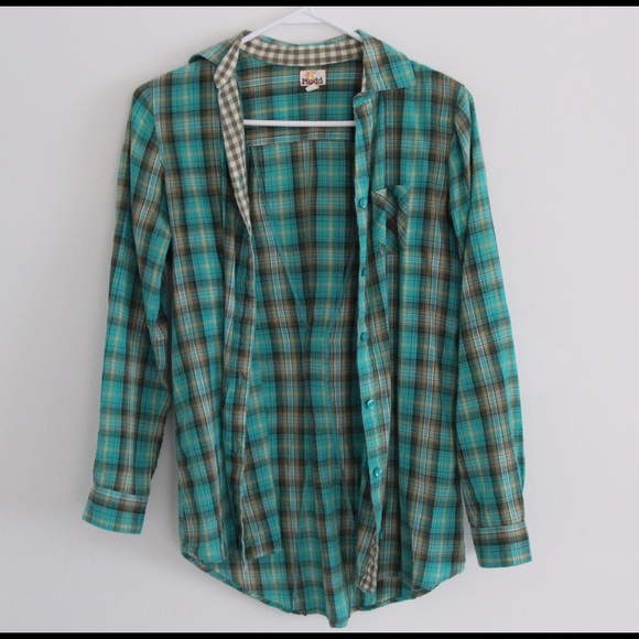 Green plaid shirt
