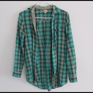 Green plaid shirt