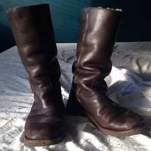Frye Shearling Campus Boots
