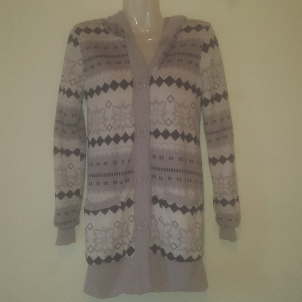 Graphic design fuzzy sweater