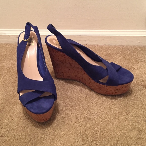 SALE 💥 Dolce Vita Blue Suede Wedges