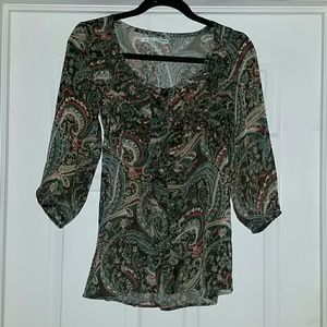 Paisley boho blouse