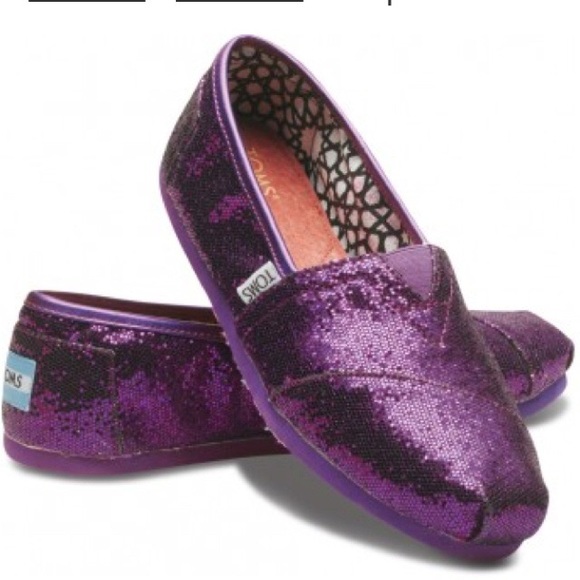 NWT Purple Sparkle Toms