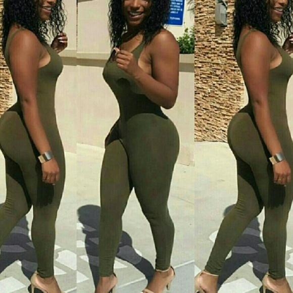 Olive Green Jumpsuit - Picture 3 of 3